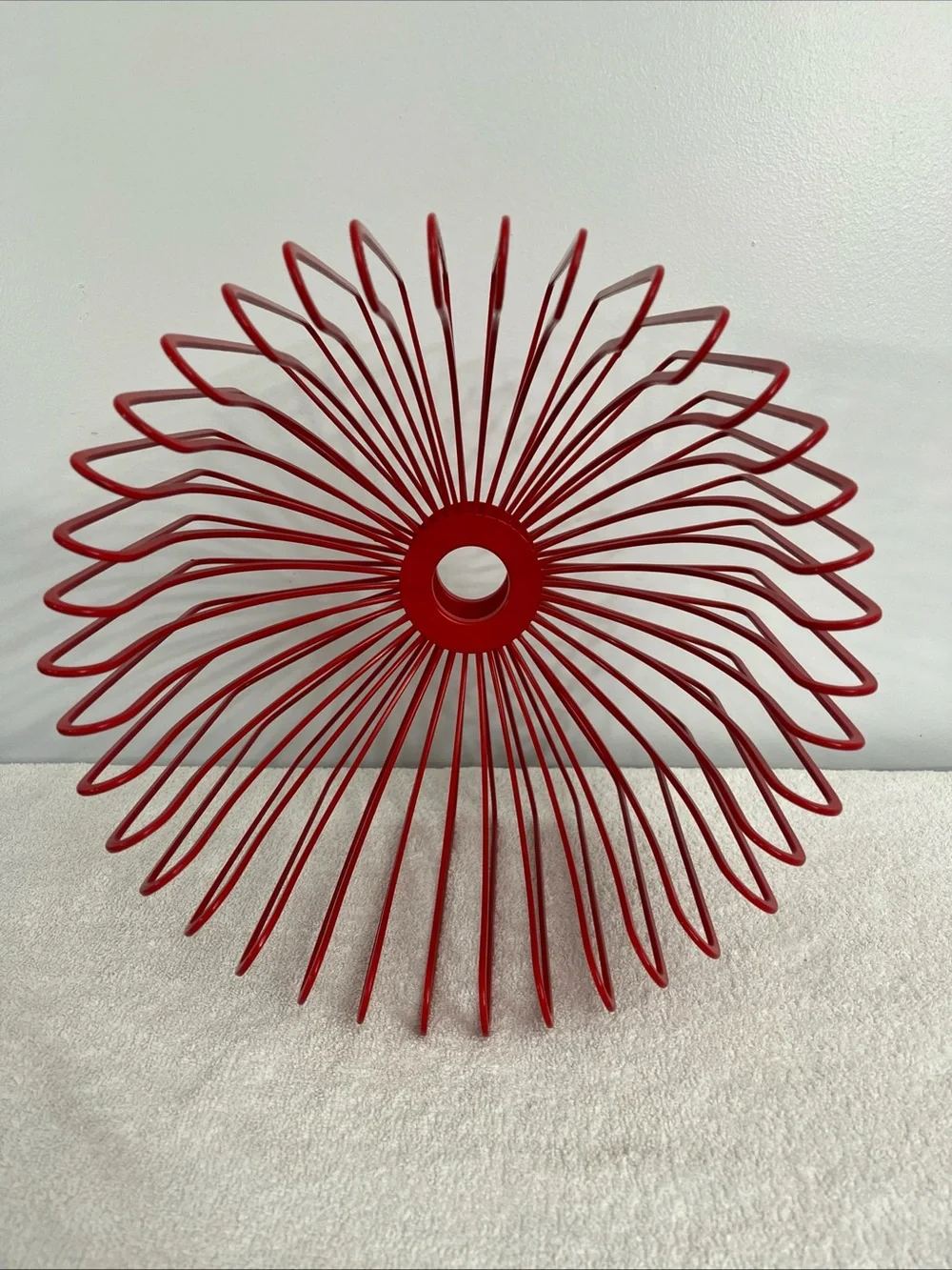 Vintage Ikea Trådig Fruit Basket – Ehlen Johansson Red Wire Bowl  1990s Rare